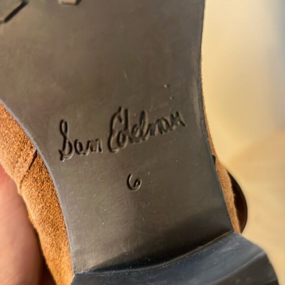 Sam Edelman Women’s Hannah Motorcycle Ankle Boot 6 Leather Short Booties Brown - Picture 4 of 4